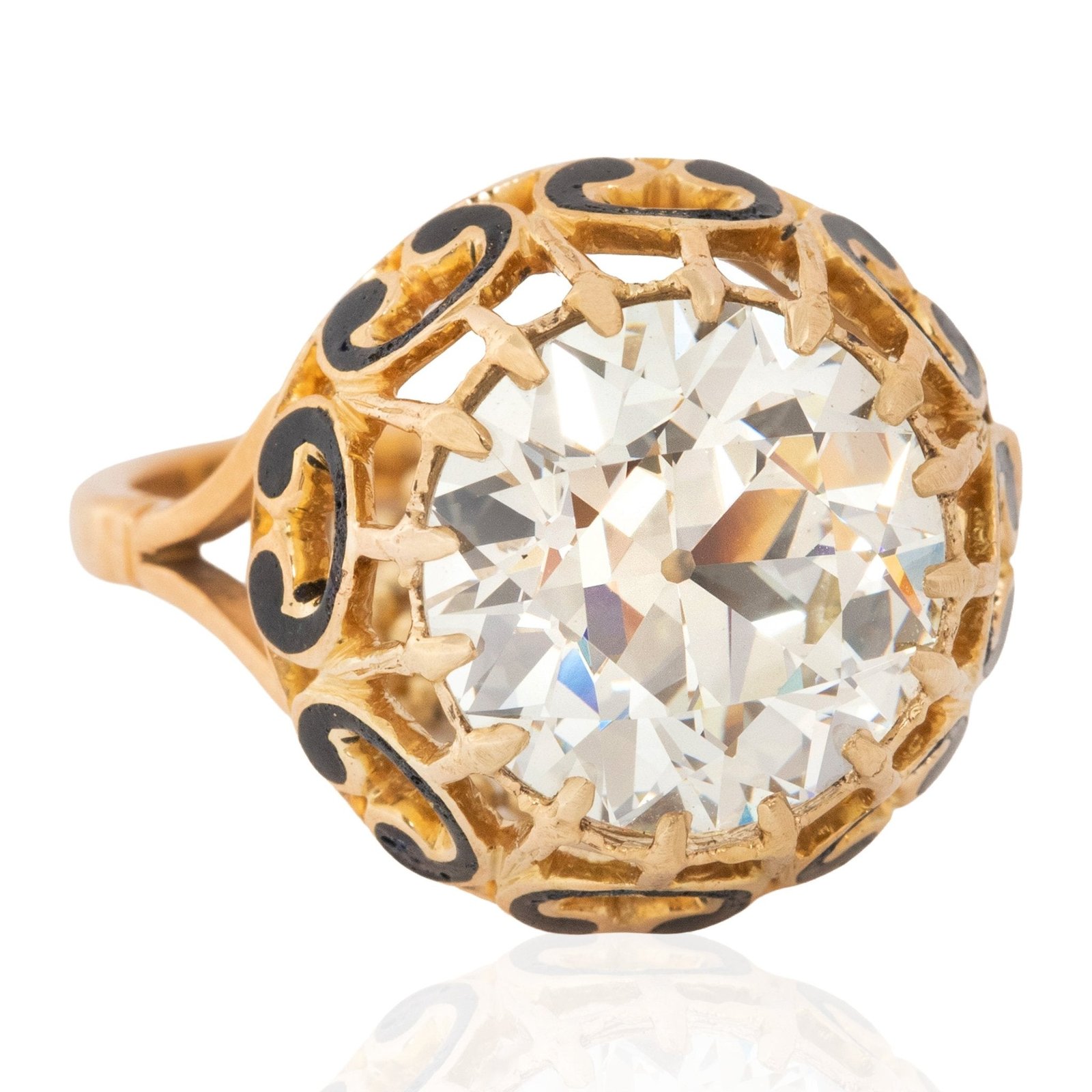 5.06ct Victorian-Era Old European Cut Diamond Ring, GIA - Image 2