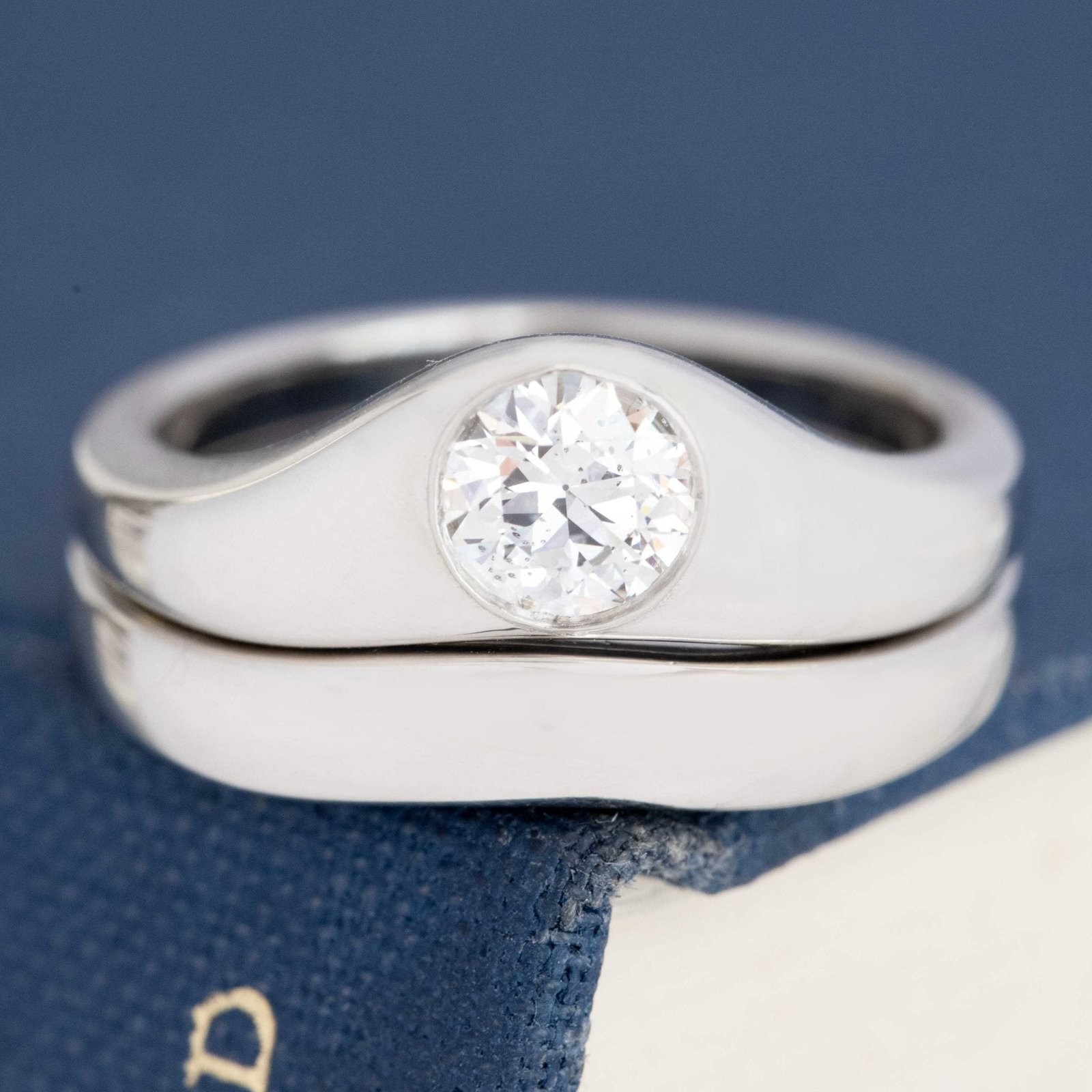 .52ct Old European Cut Diamond Wedding Set, GIA - Image 3