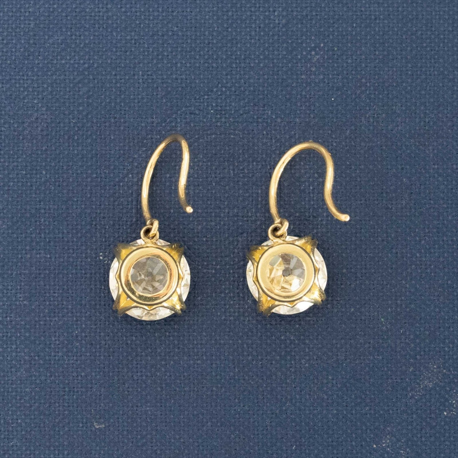5.46ctw Old European Cut Diamond Drop Earrings - Image 4