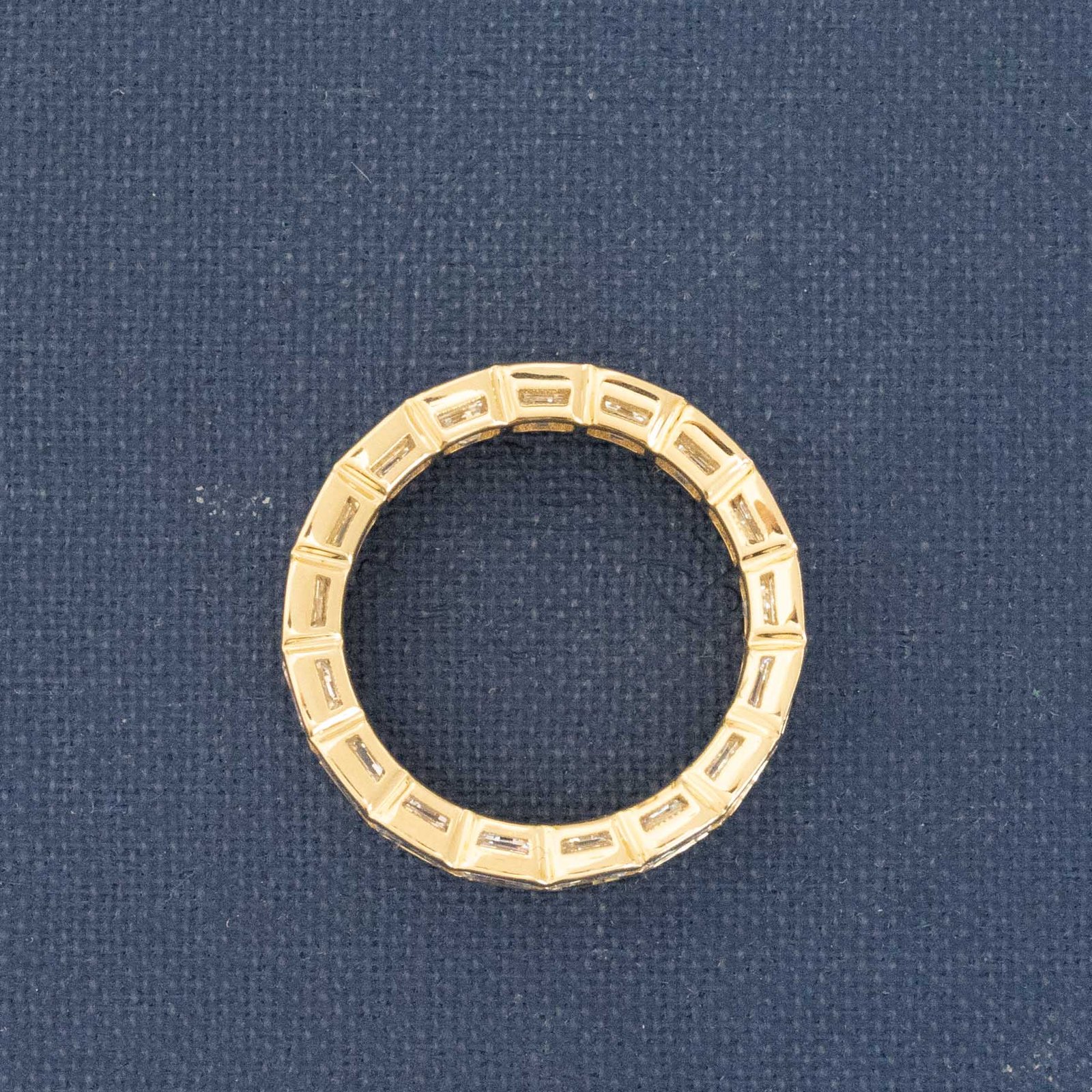5.50ctw Emerald Cut Diamond Half-Bezel Eternity Band - Image 4