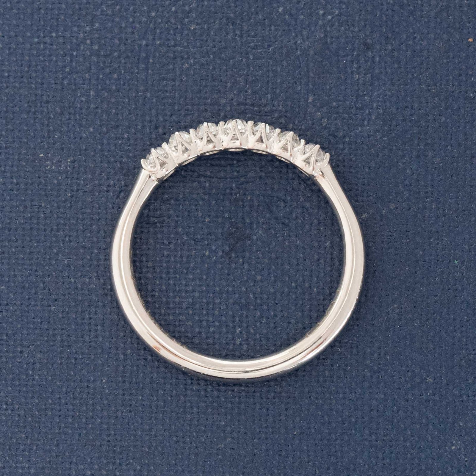 .57ctw Petite Old Mine Cut Diamond 7-Stone Band, Platinum - Image 5