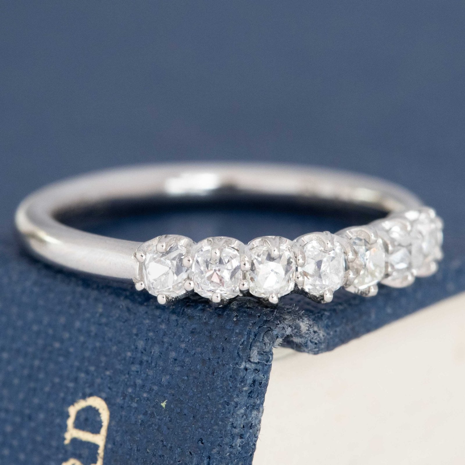 .57ctw Petite Old Mine Cut Diamond 7-Stone Band, Platinum - Image 3