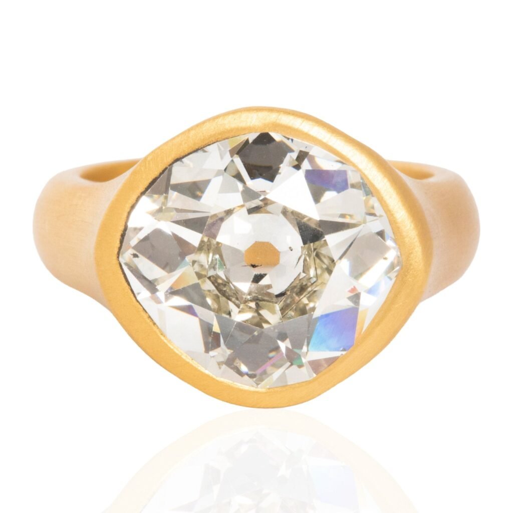 6.05ct Antique Lozenge Diamond Bezel Solitaire, GIA