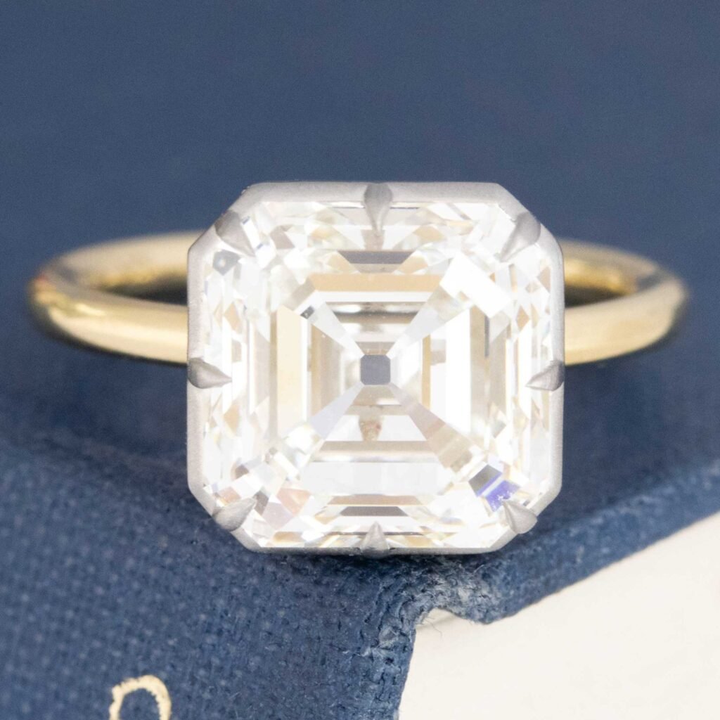6.01ct Asscher Cut Diamond Ring, GIA