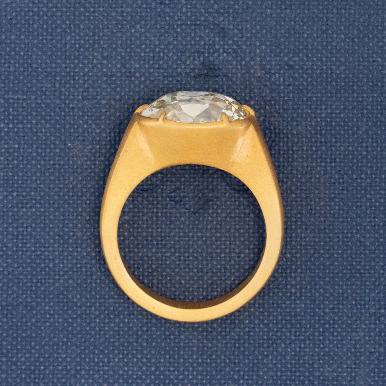 6.17ct Old Mine Cut Diamond Collet Solitaire, GIA - Image 5