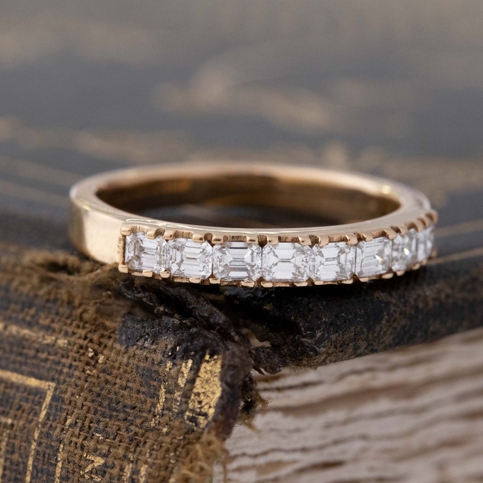 .64ctw Emerald Cut Diamond 8-Stone Band - Image 3