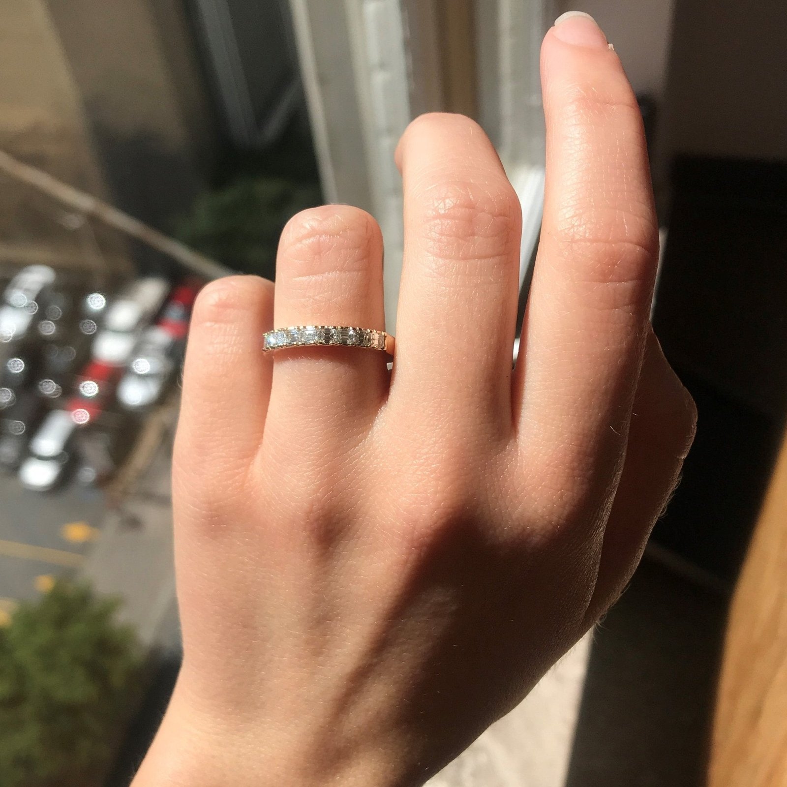 .64ctw Emerald Cut Diamond 8-Stone Band - Image 2