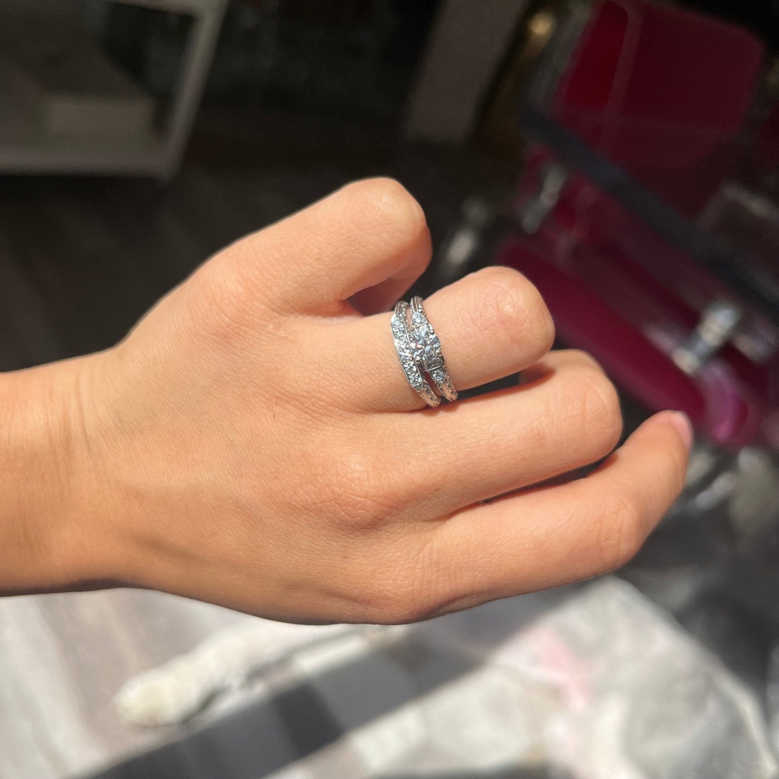.68ctw Round Brilliant Cut Diamond Wedding Set, by Van Craeynest - Image 2