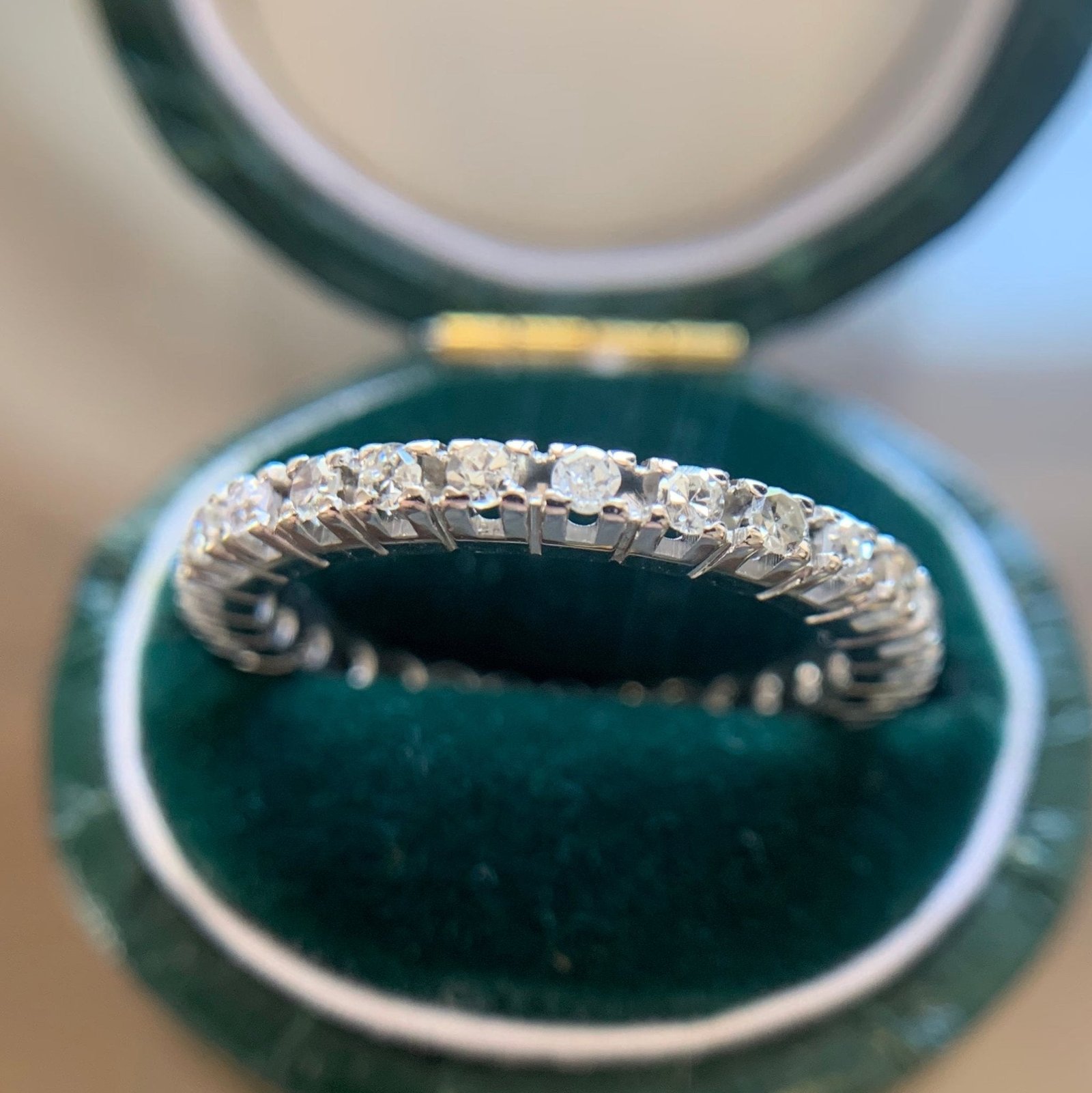 .68ctw Vintage Single Cut Diamond Eternity Band - Image 2