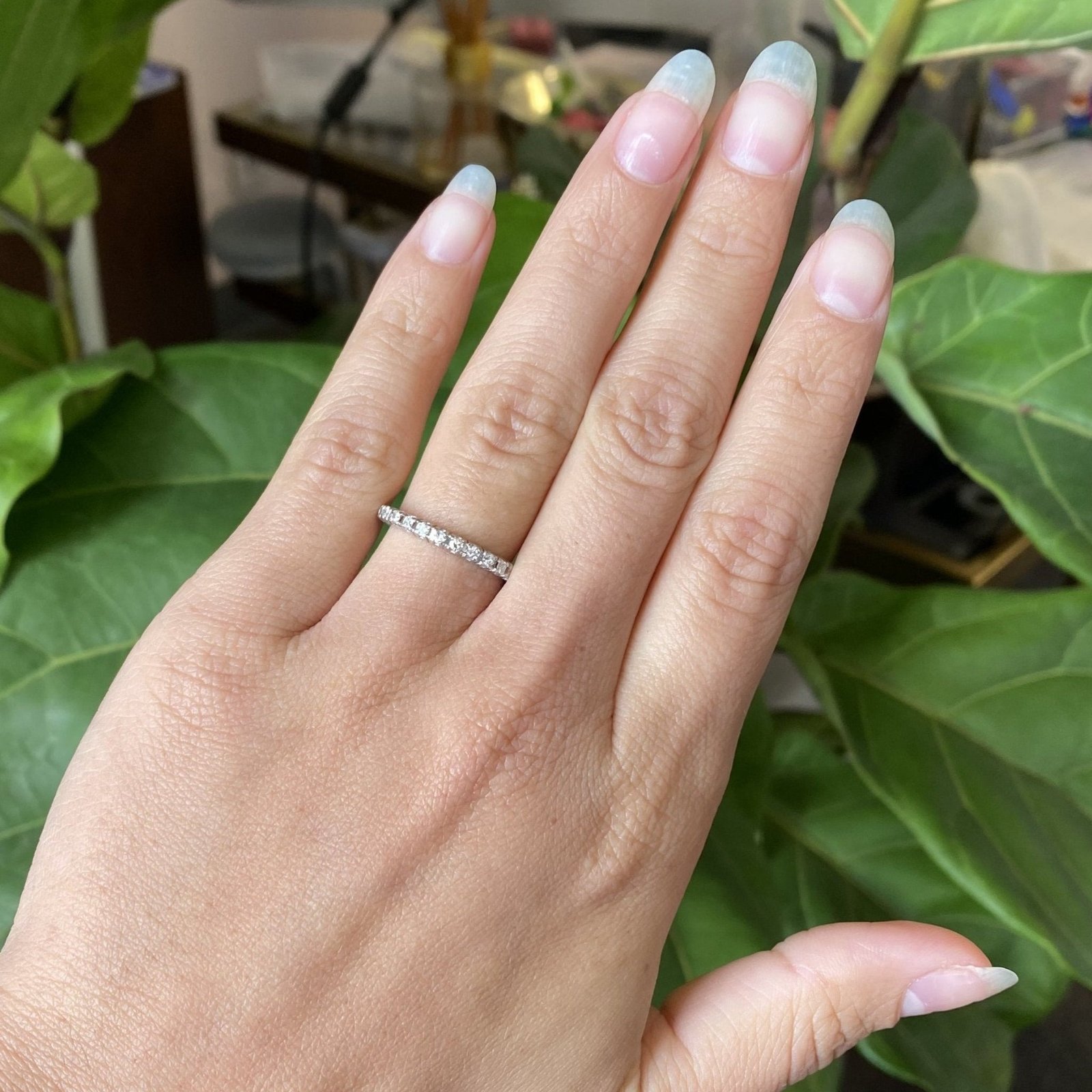 .68ctw Vintage Single Cut Diamond Eternity Band - Image 3