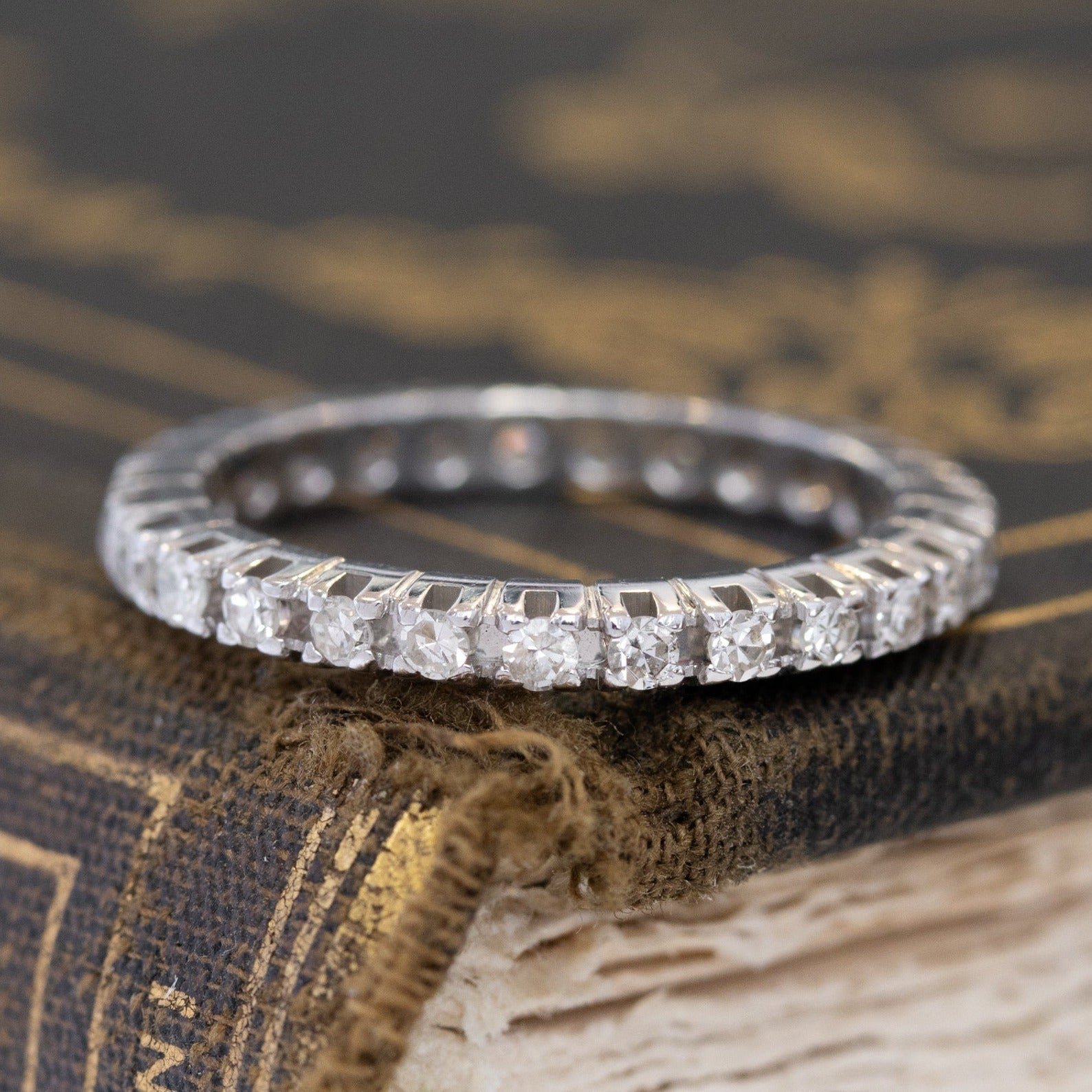 .68ctw Vintage Single Cut Diamond Eternity Band