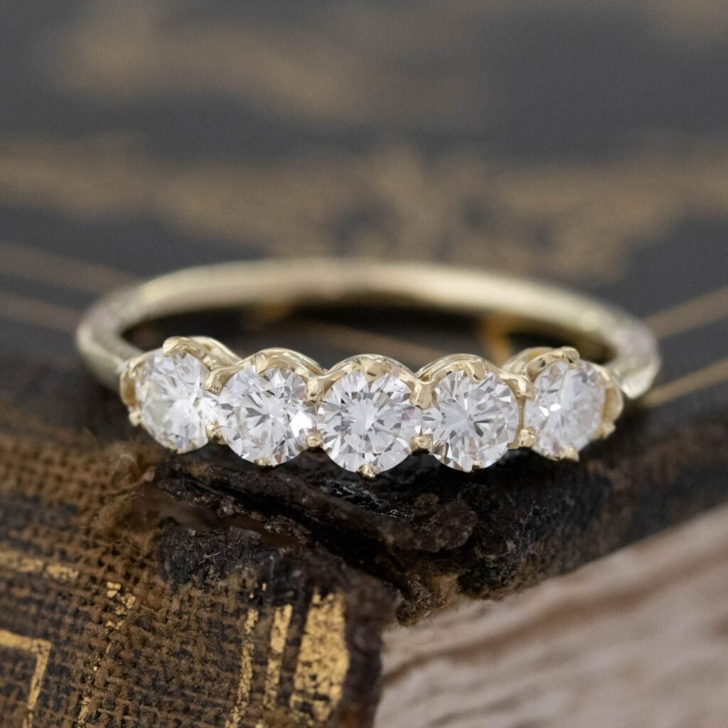 .69ctw Early Round Brilliant Cut Diamond 5-Stone Band