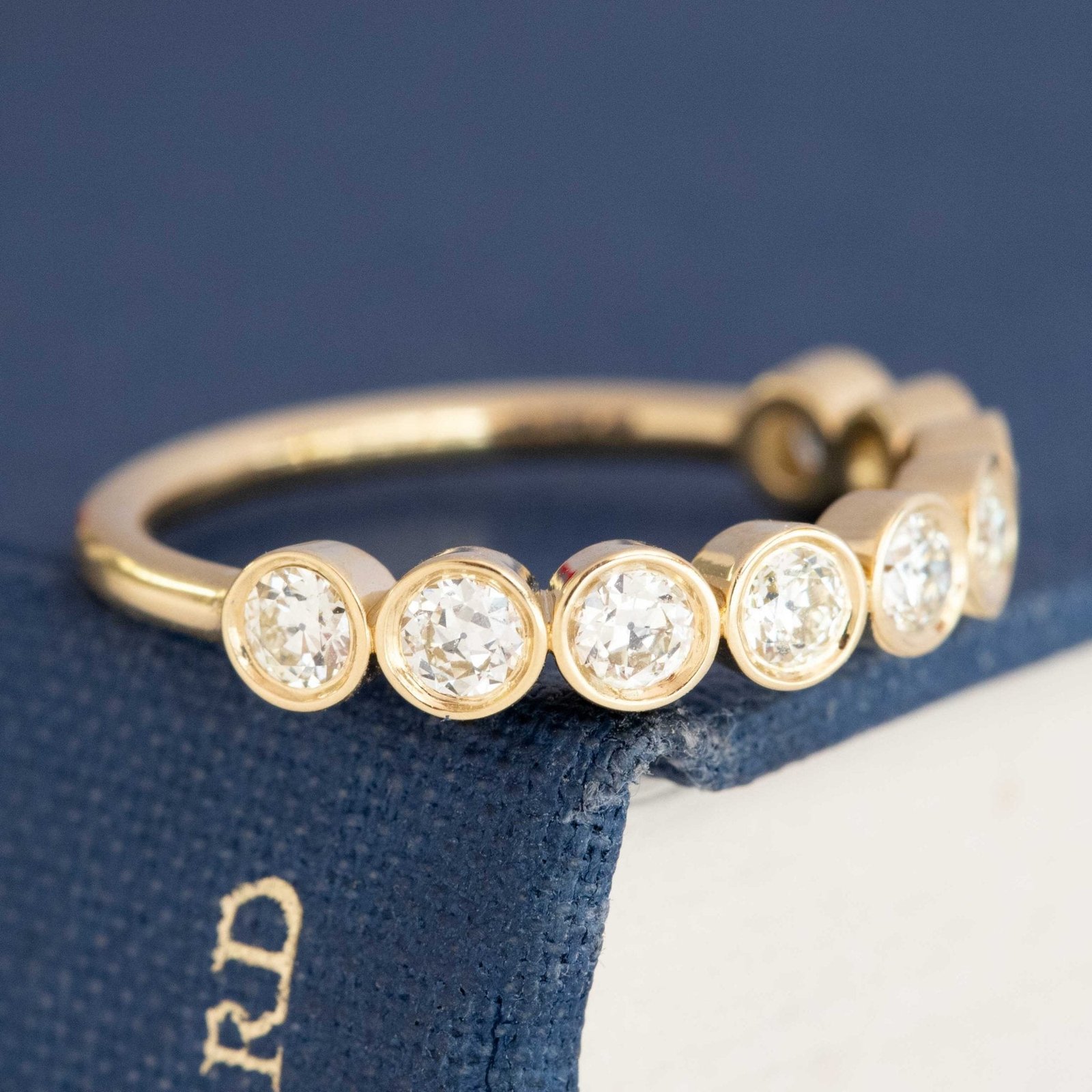 .71ctw Petite Old European Cut Diamond Half-Hoop Band - Image 3