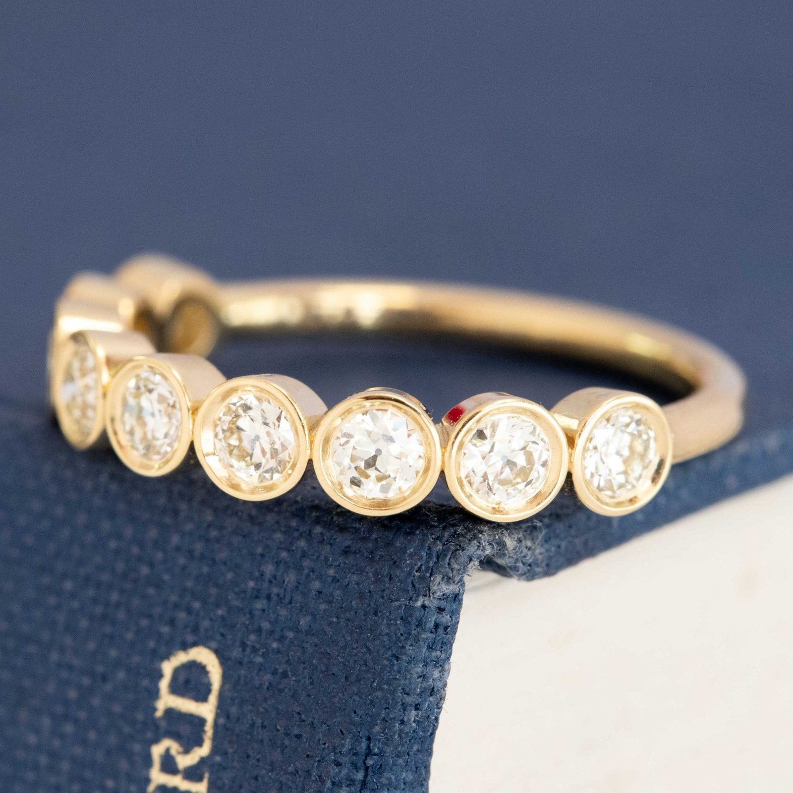 .71ctw Petite Old European Cut Diamond Half-Hoop Band - Image 4