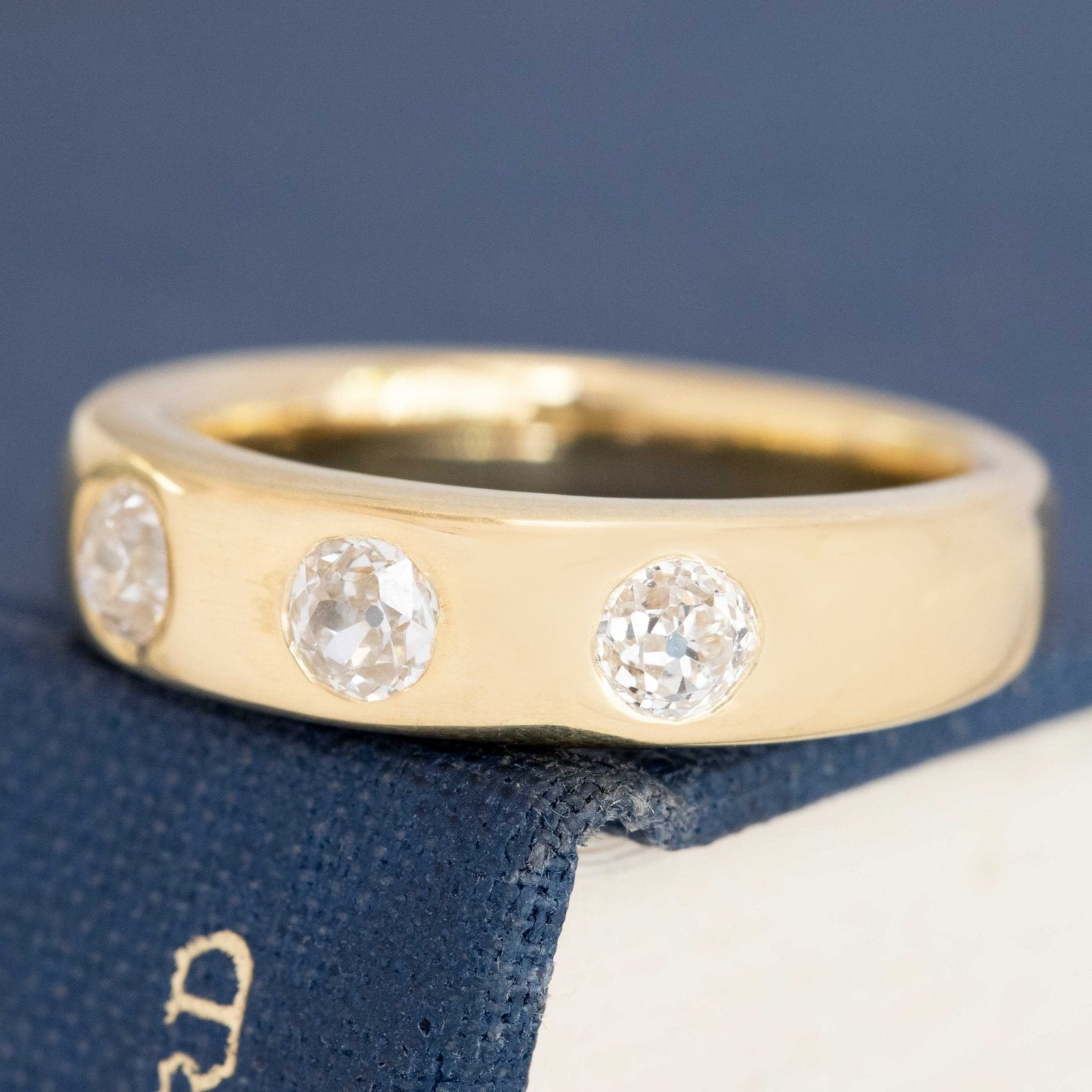 .75ctw Old European Cut Diamond 3-Stone Band - Image 4