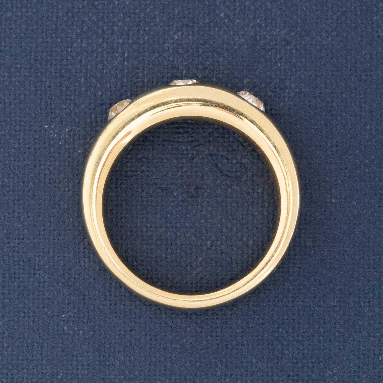 .75ctw Old European Cut Diamond 3-Stone Band - Image 5