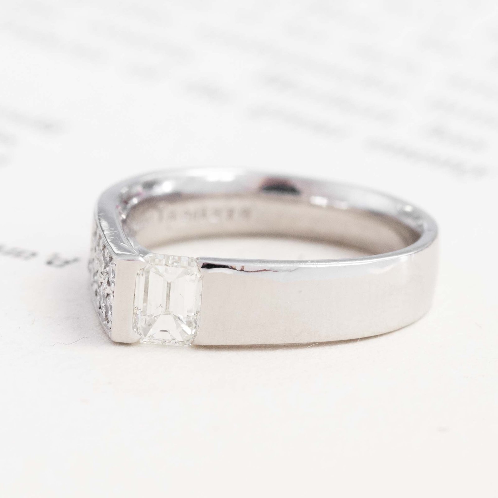 .75ctw Vintage Emerald Cut & Diamond Abstract Ring - Image 5