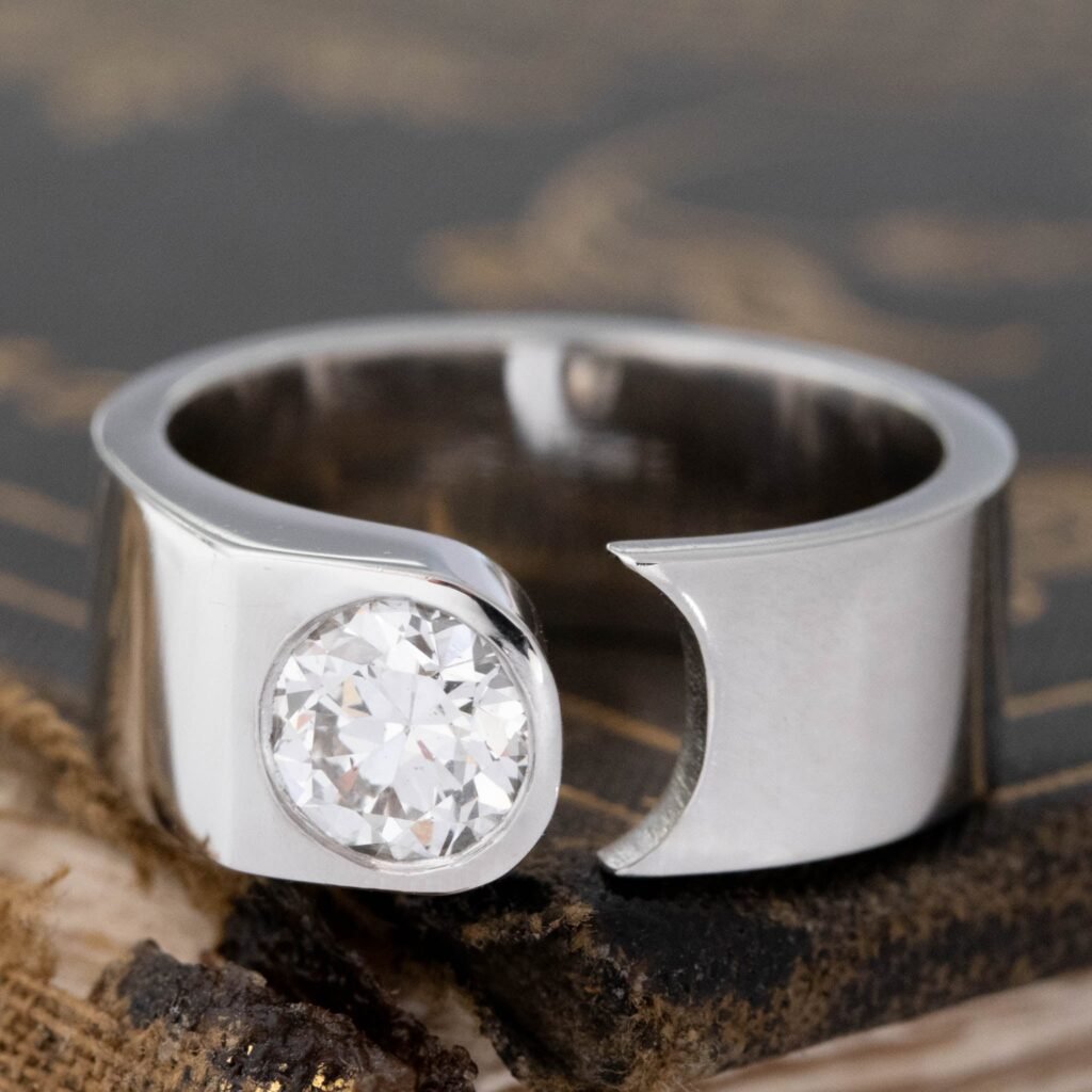.81ct Old European Cut Diamond Open Cigar Band