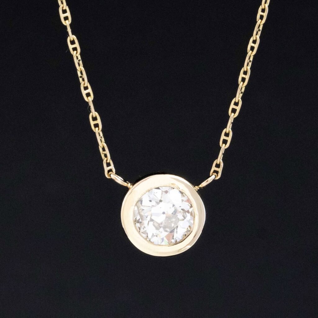 .91ct Old European Cut Diamond Bezel Pendant