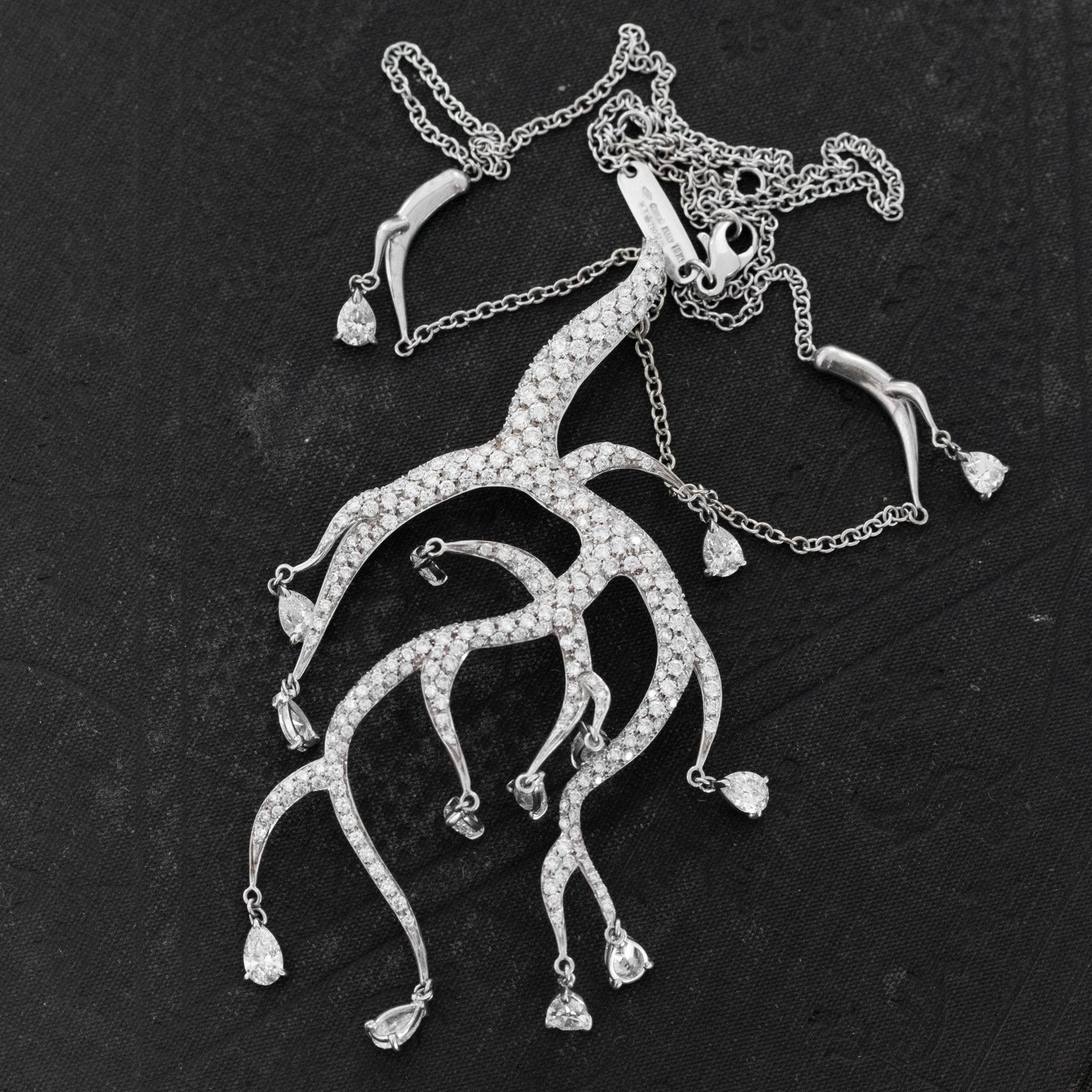 9.25ctw Wilfredo Rosado Diamond Branch Necklace - Image 6