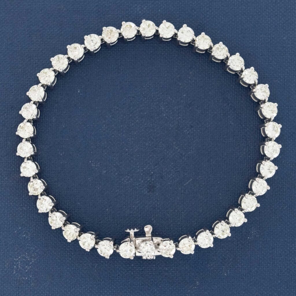 9.38ctw Old European Cut Diamond Tennis Bracelet