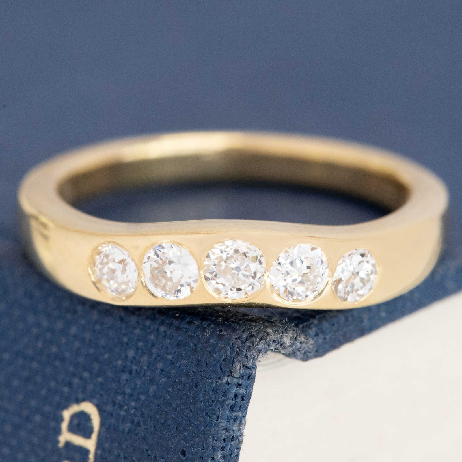 .93ctw Old European Cut Diamond Wedding Set, GIA - Image 5