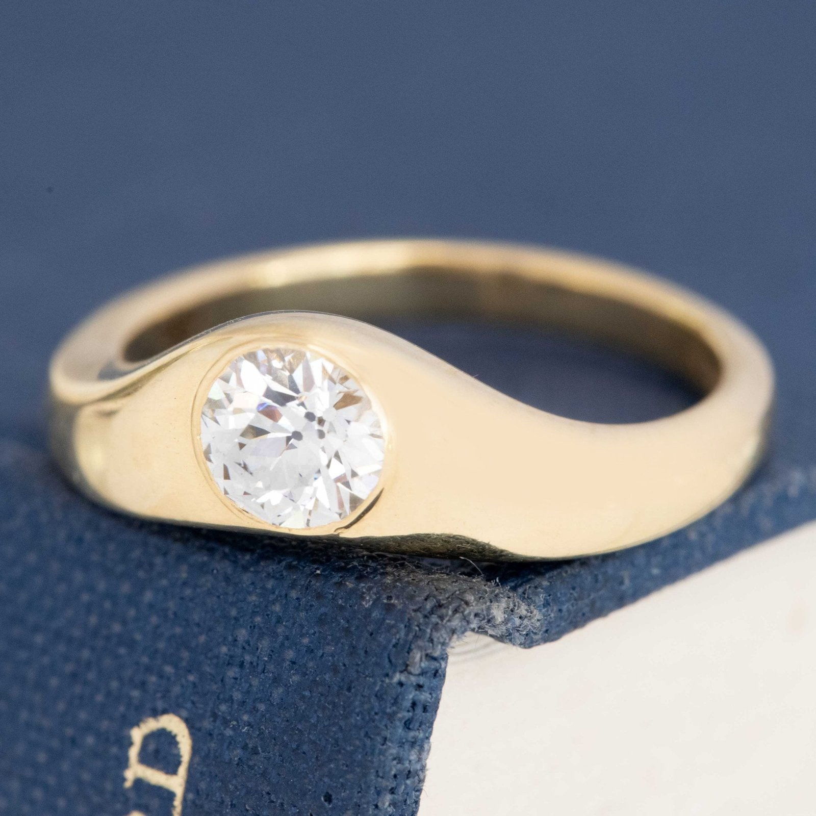 .93ctw Old European Cut Diamond Wedding Set, GIA - Image 6