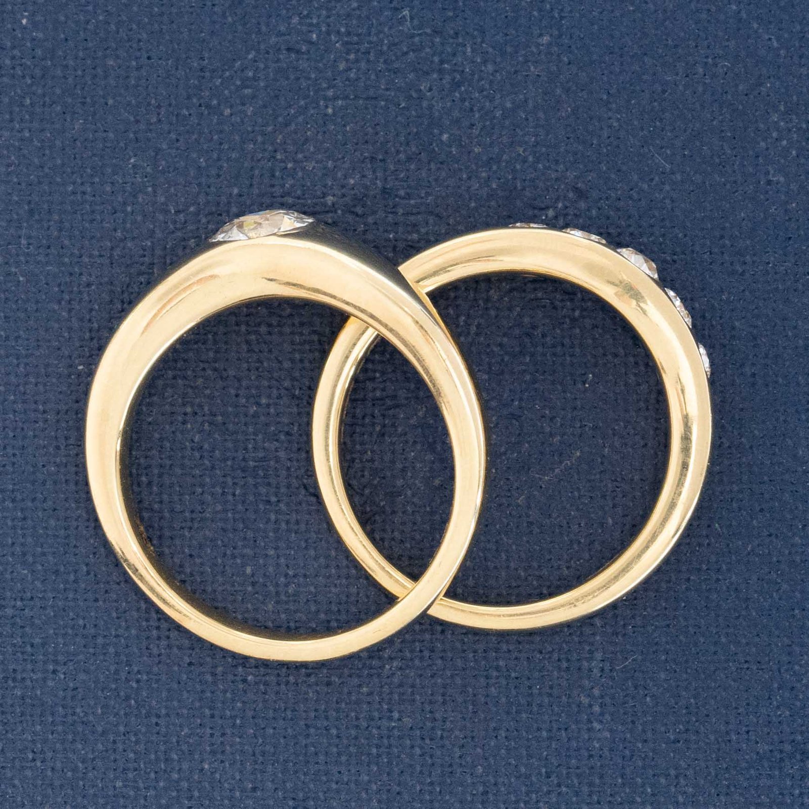 .93ctw Old European Cut Diamond Wedding Set, GIA - Image 7