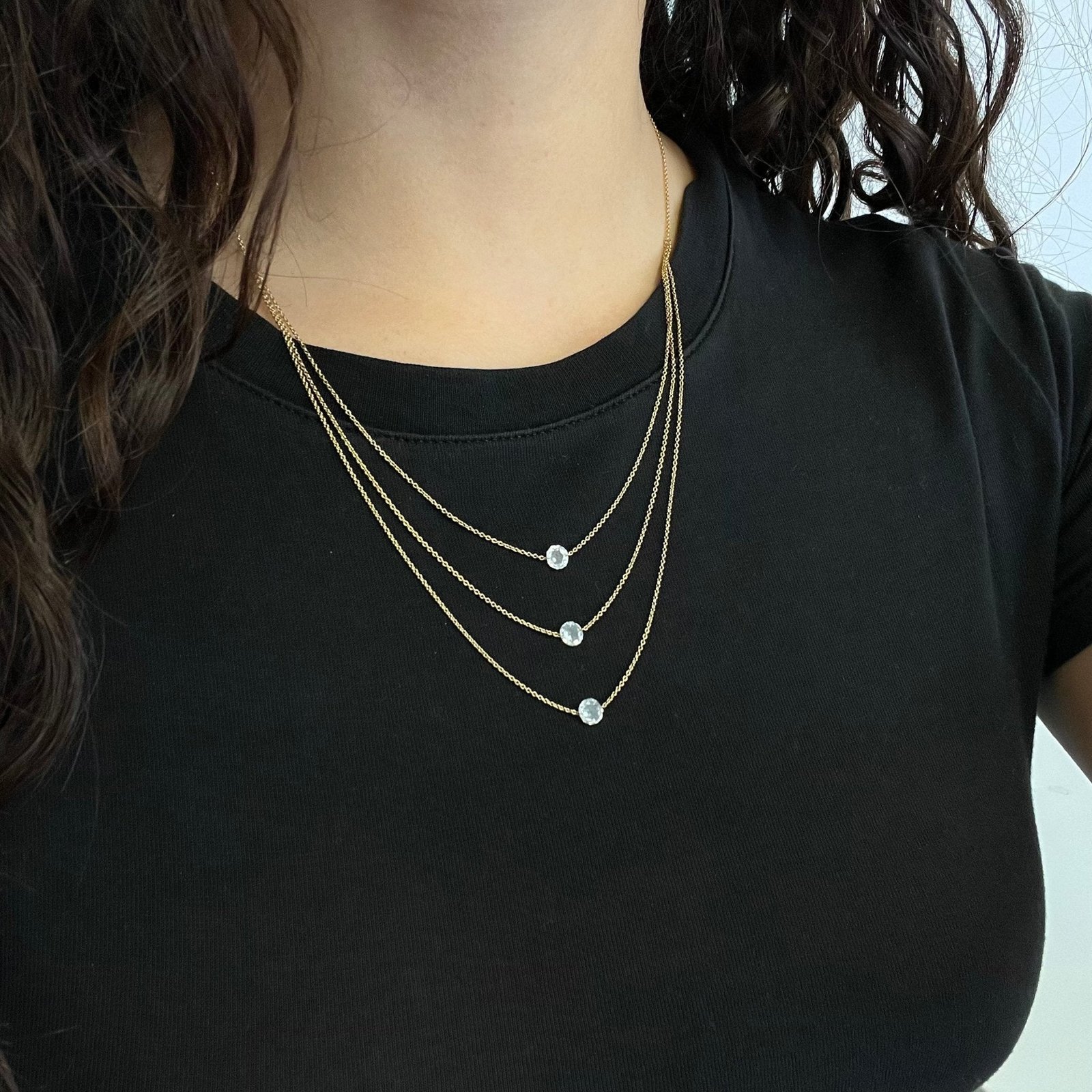 .94ctw Round Rose Cut Diamond Triple Row Necklace - Image 2