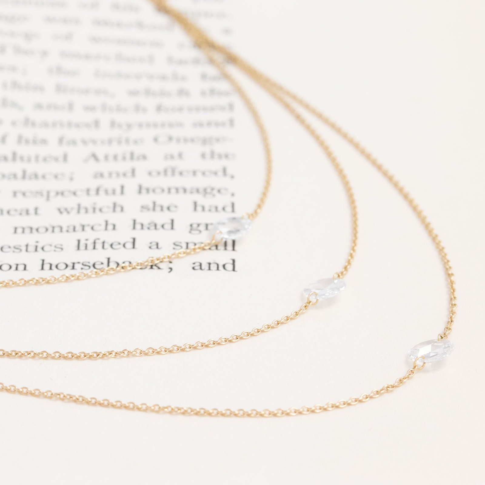 .94ctw Round Rose Cut Diamond Triple Row Necklace - Image 3
