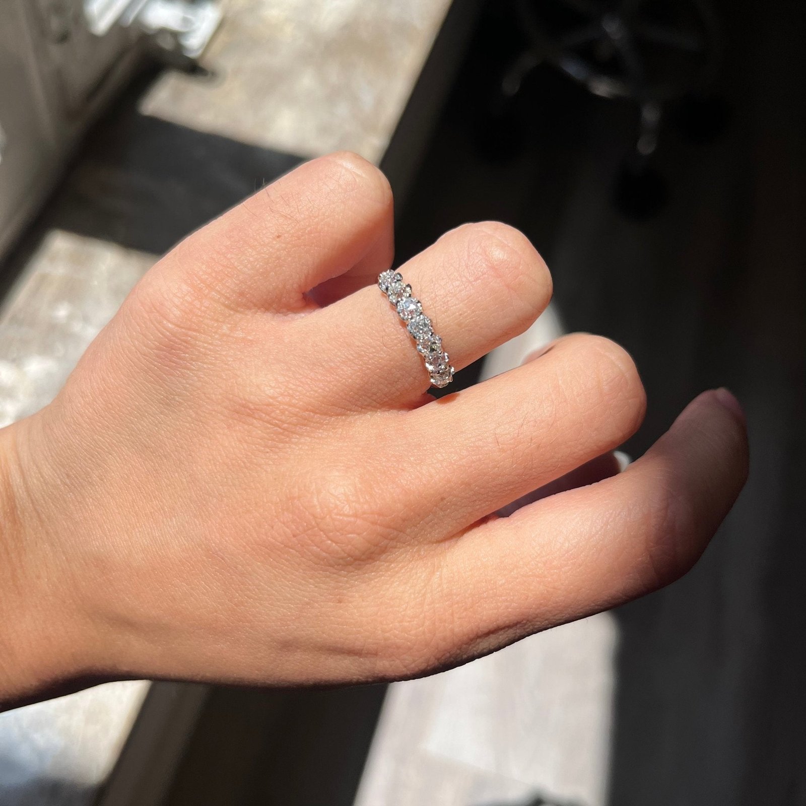 .96ctw Old Mine Cut Diamond 7-Stone Band - Image 2
