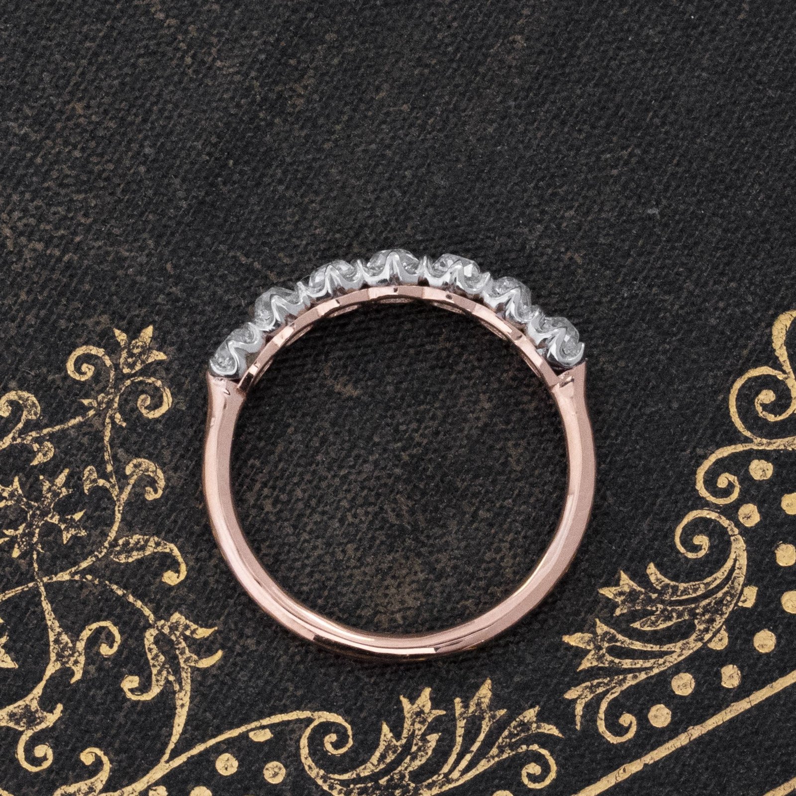 .96ctw Old Mine Cut Diamond 7-Stone Band - Image 5