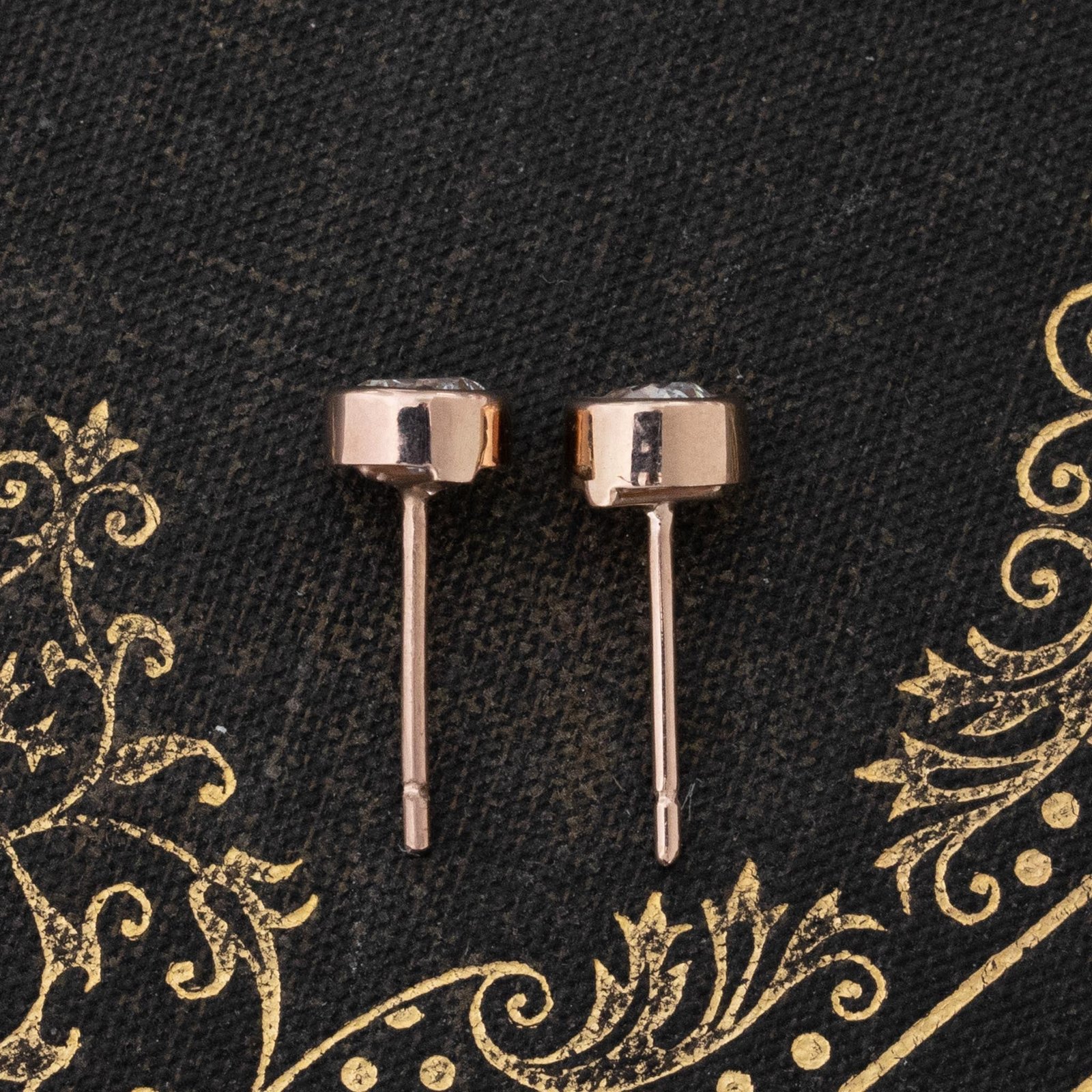 .97ctw Old European Cut Diamond Stud Earrings - Image 5