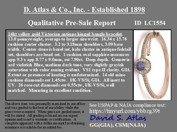 9.90ctw Victorian Diamond & Sapphire Cluster Ring - Image 4