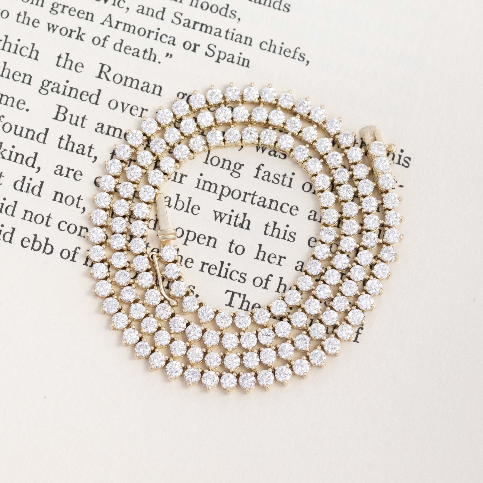 9.95ctw Round Brilliant Cut Diamond Tennis Necklace - Image 6