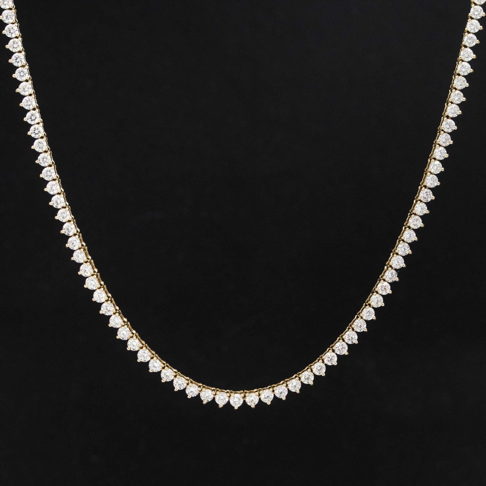 9.95ctw Round Brilliant Cut Diamond Tennis Necklace