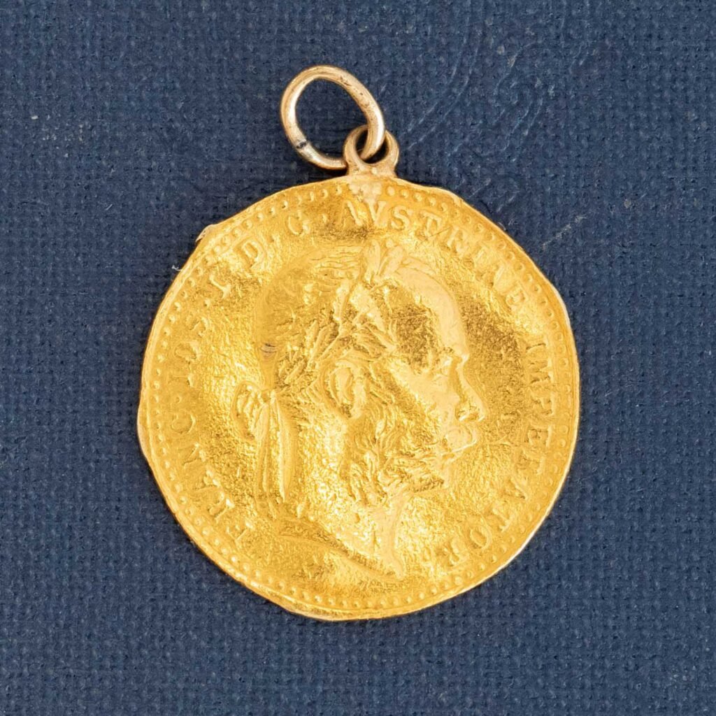 Antique 23kt 1 Ducat Coin Pendant, circa 1915