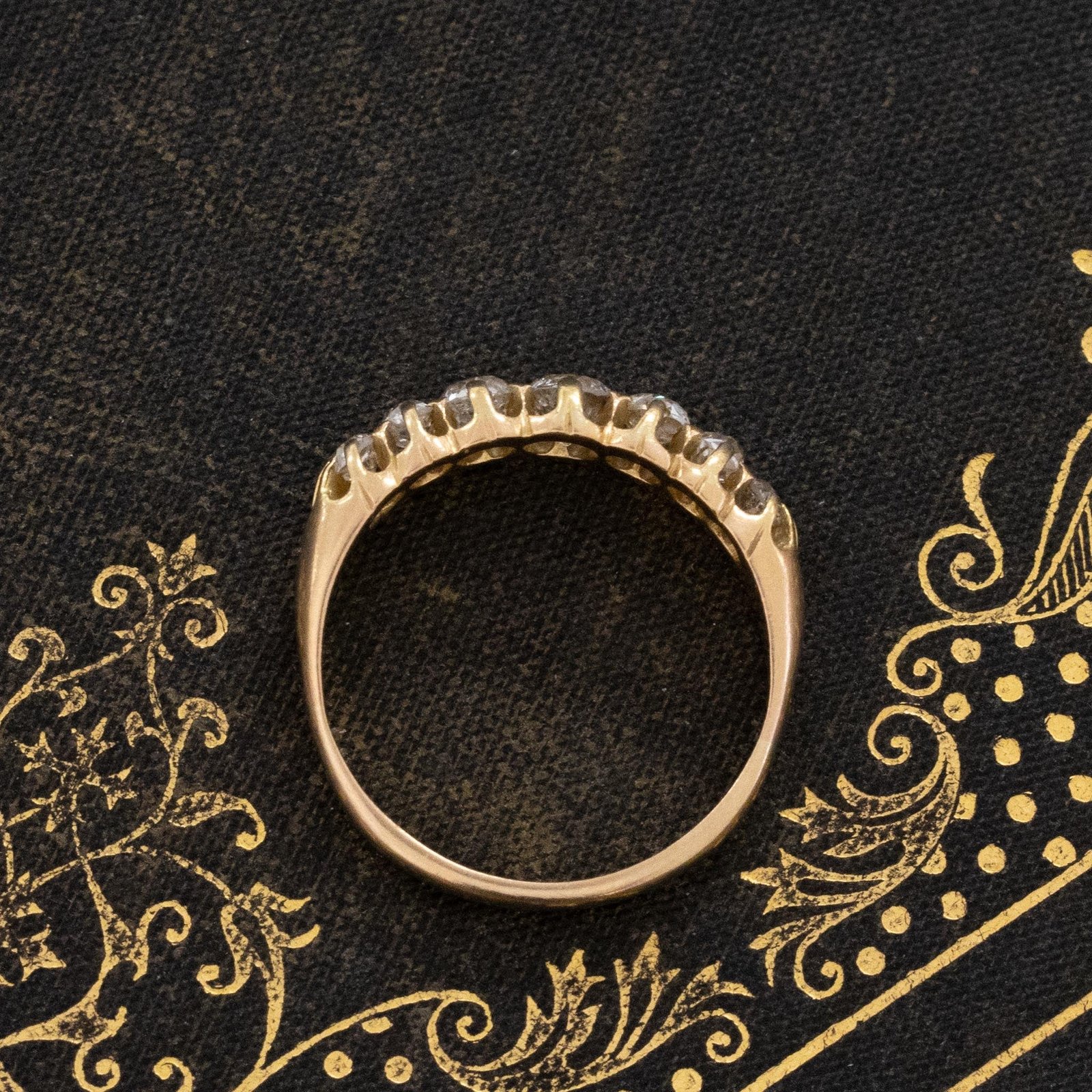 .74ctw Antique 7-Stone Diamond Band, English - Image 6