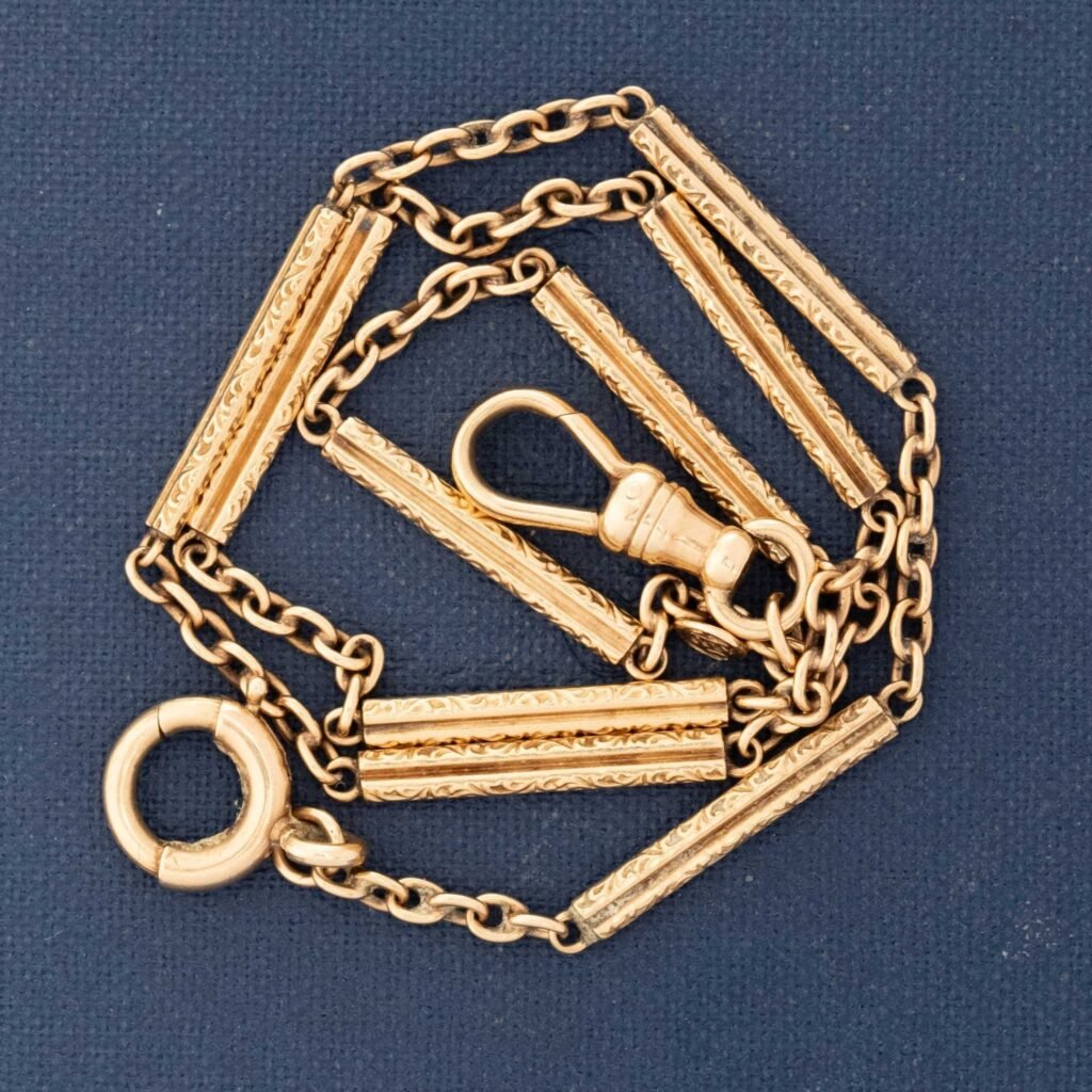 Antique Engraved Fancy Link Chain