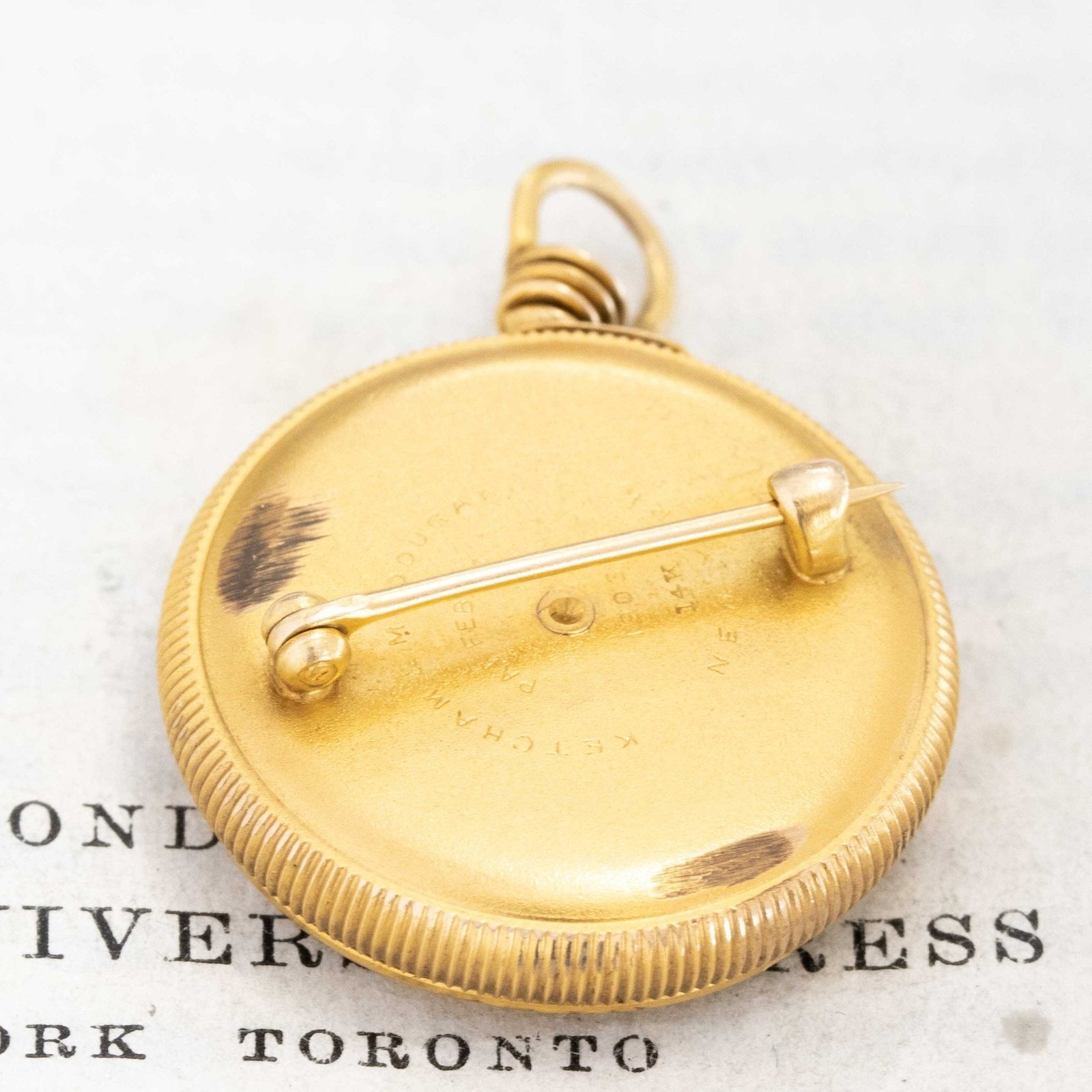 Antique Retractable Chain Pencil or Pince-Nez FOB brooch by Ketchum & MacDougall - Image 4