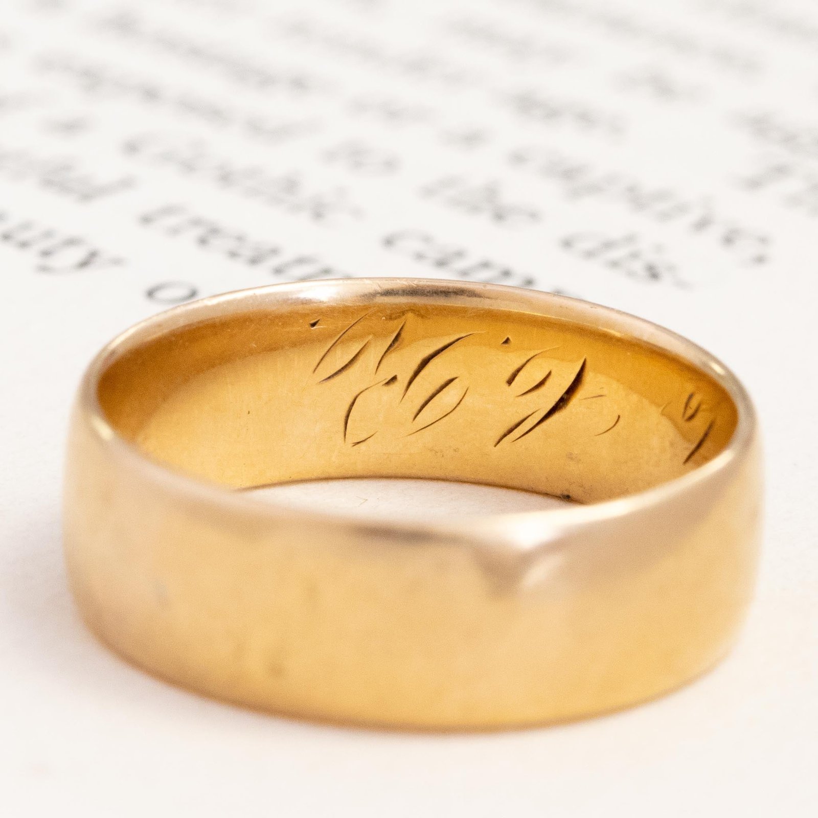 Antique Wedding Band, 6.25mm - Image 5