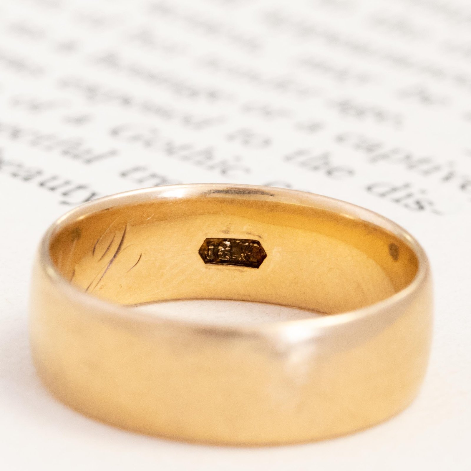 Antique Wedding Band, 6.25mm - Image 2