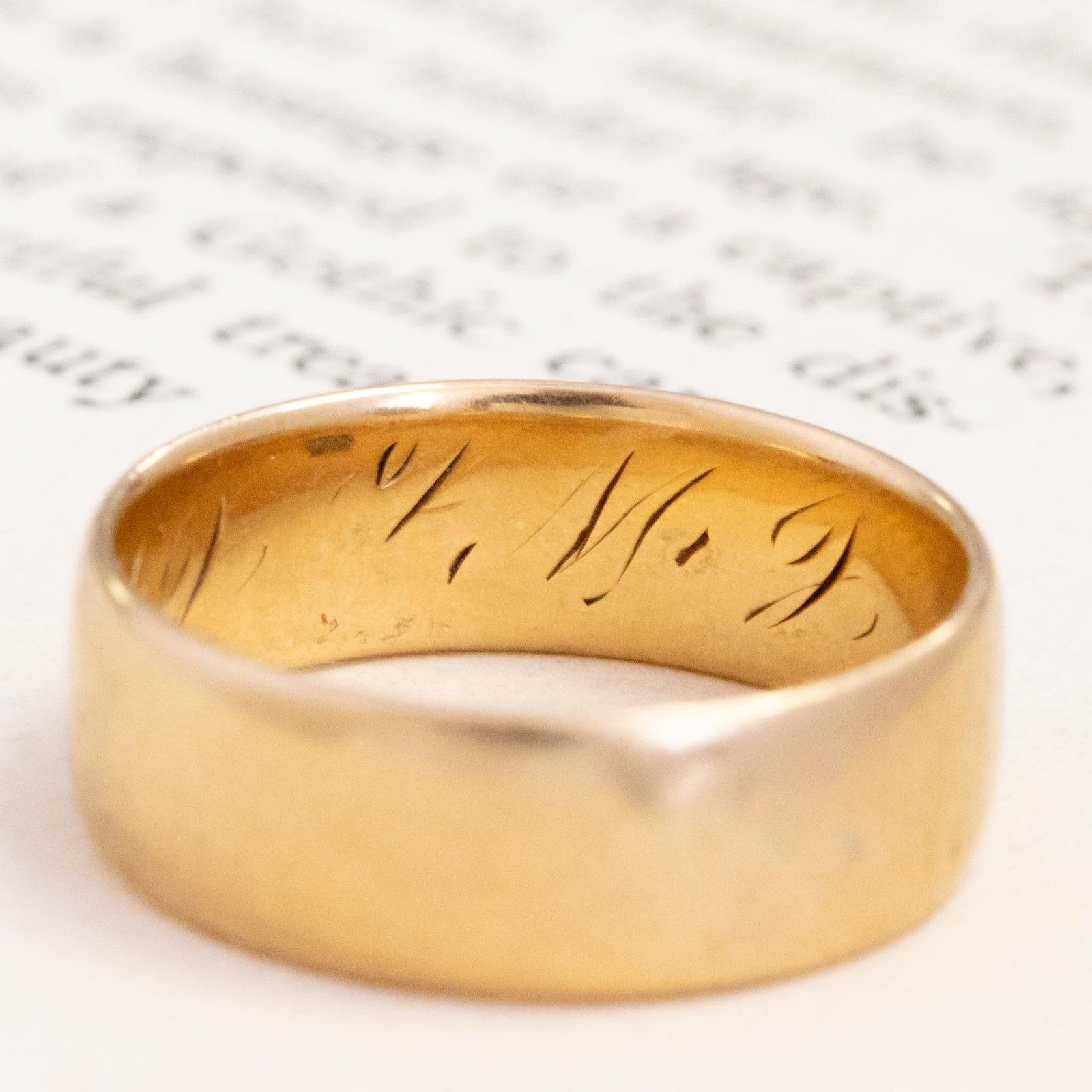 Antique Wedding Band, 6.25mm - Image 3
