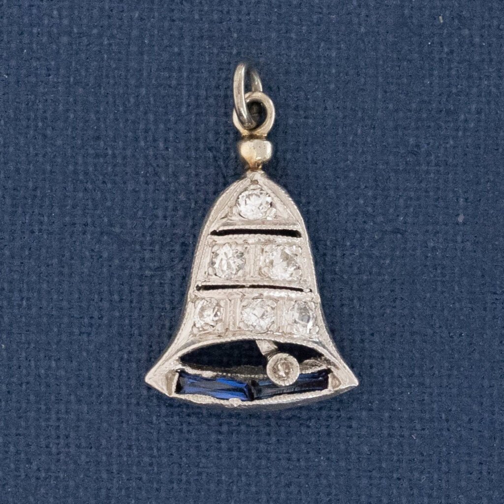 Art Deco Diamond Articulating Bell Charm