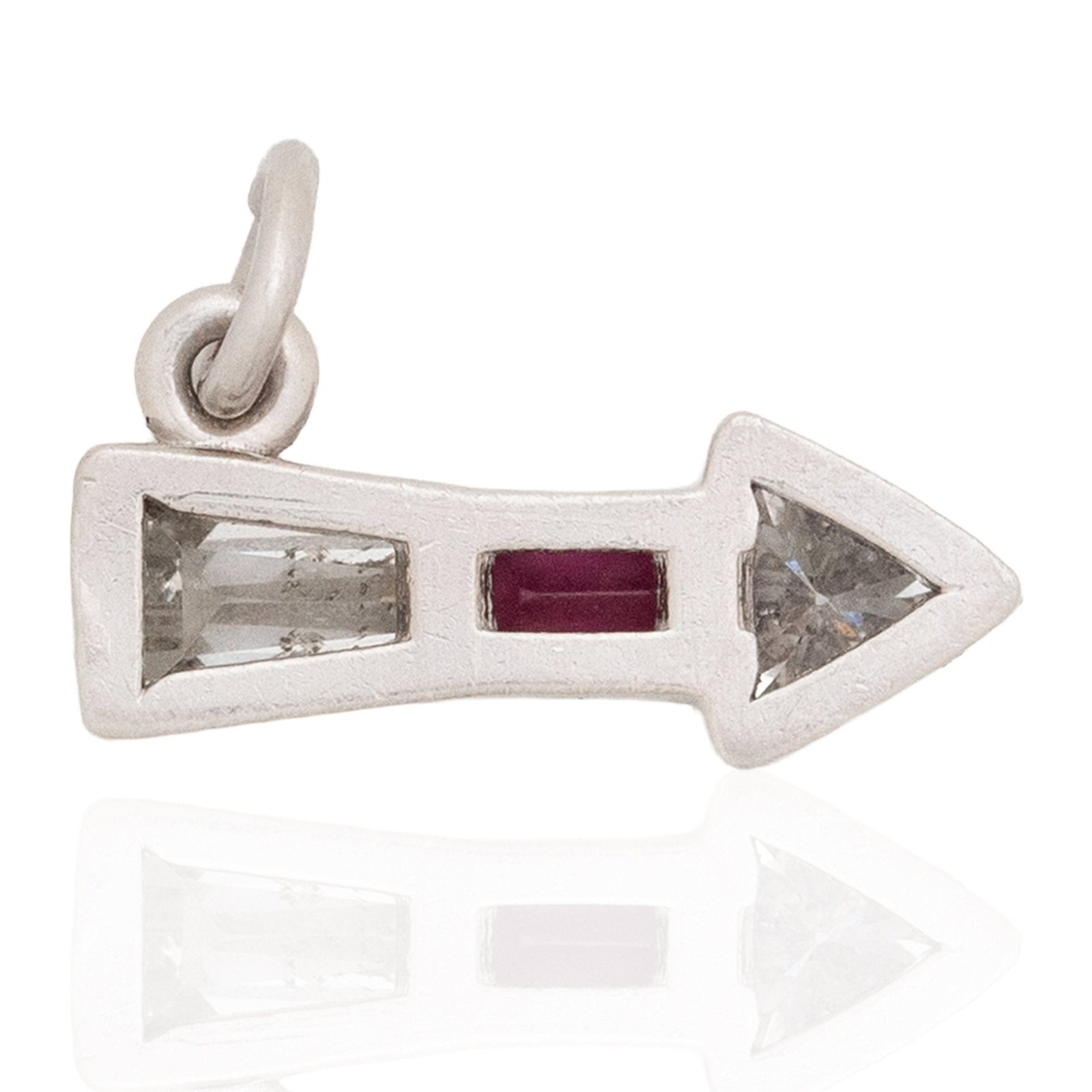 Art Deco Diamond & Ruby Arrow Charm - Image 5