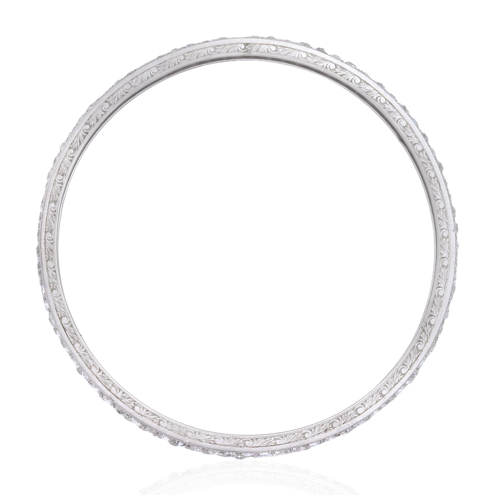 11.00ctw Edwardian Antique Old European Cut Diamond Bangle - Image 5