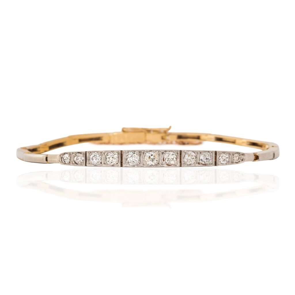 Edwardian Old European Cut Diamond Link Bracelet