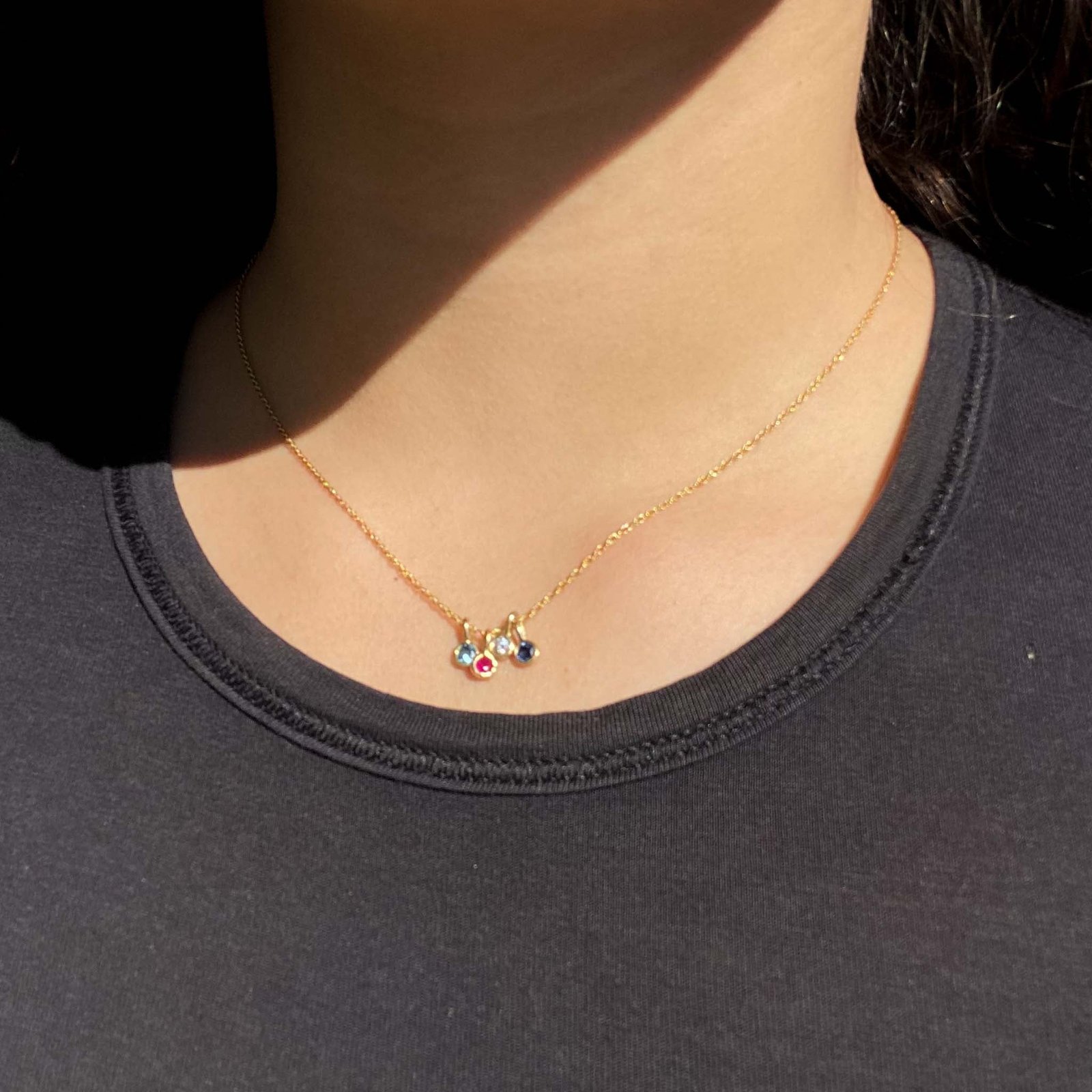 Gemstone Lollipop Bezel Pendant - Image 2