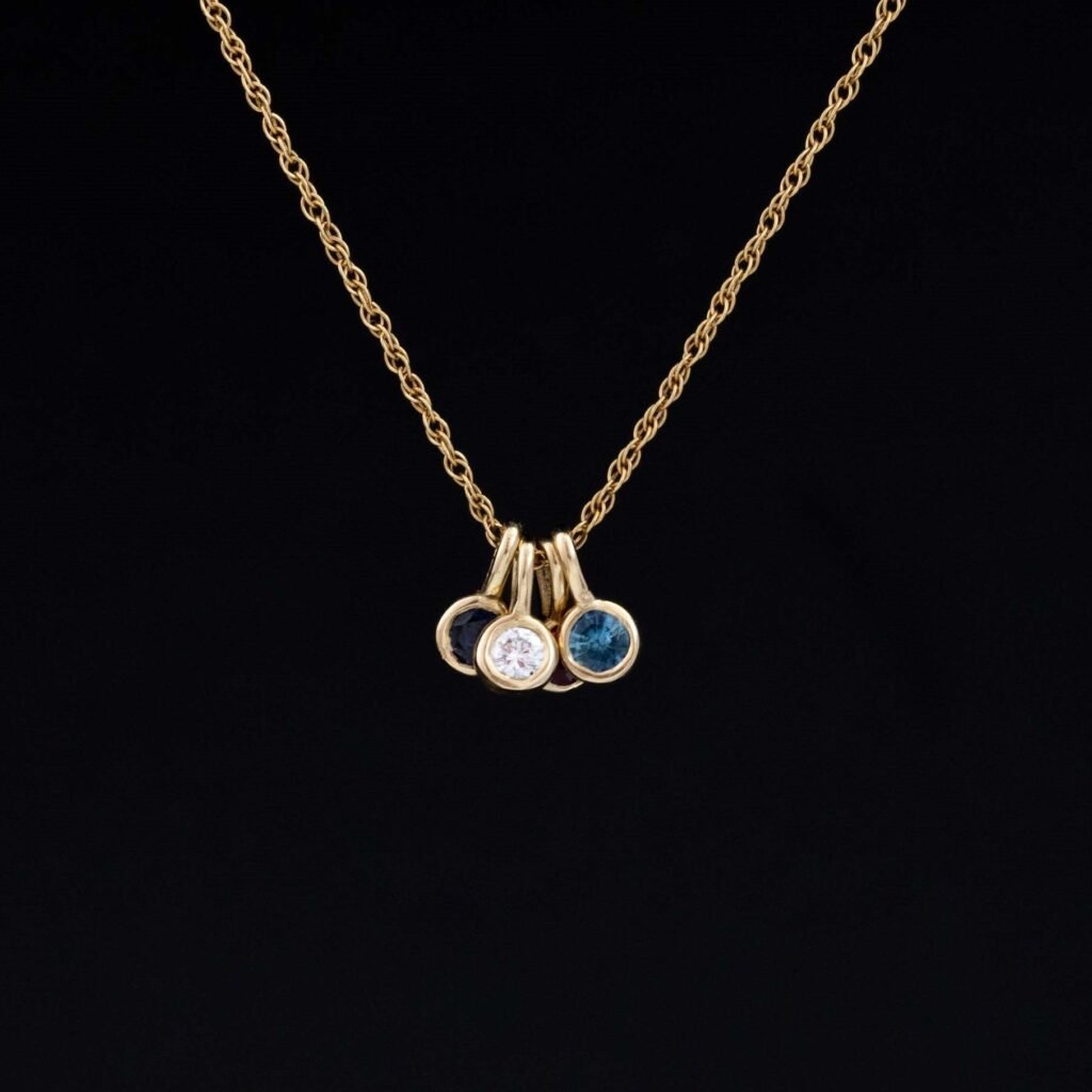 Gemstone Lollipop Bezel Pendant