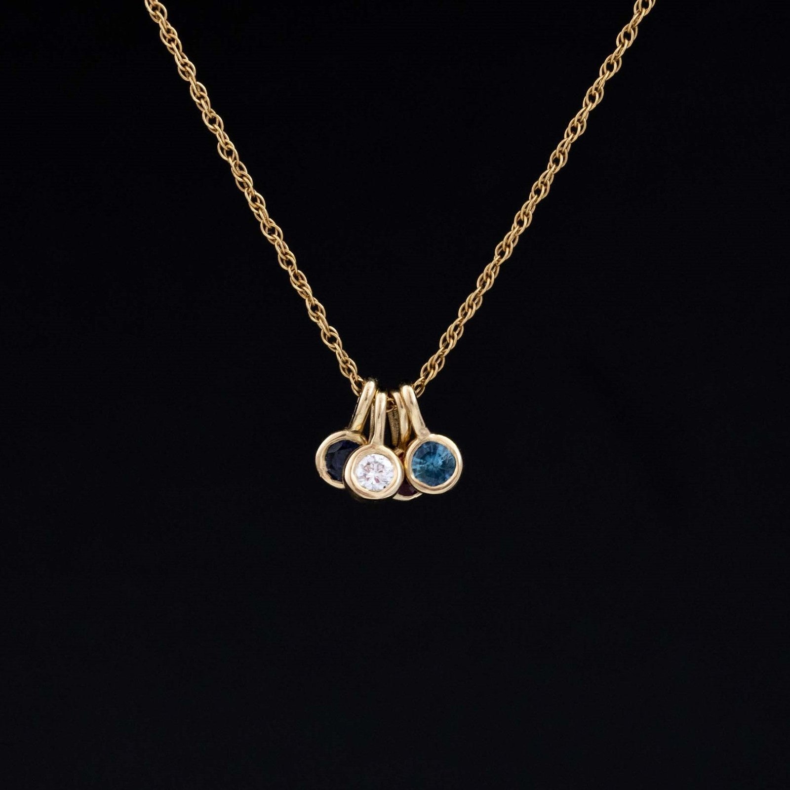 Gemstone Lollipop Bezel Pendant